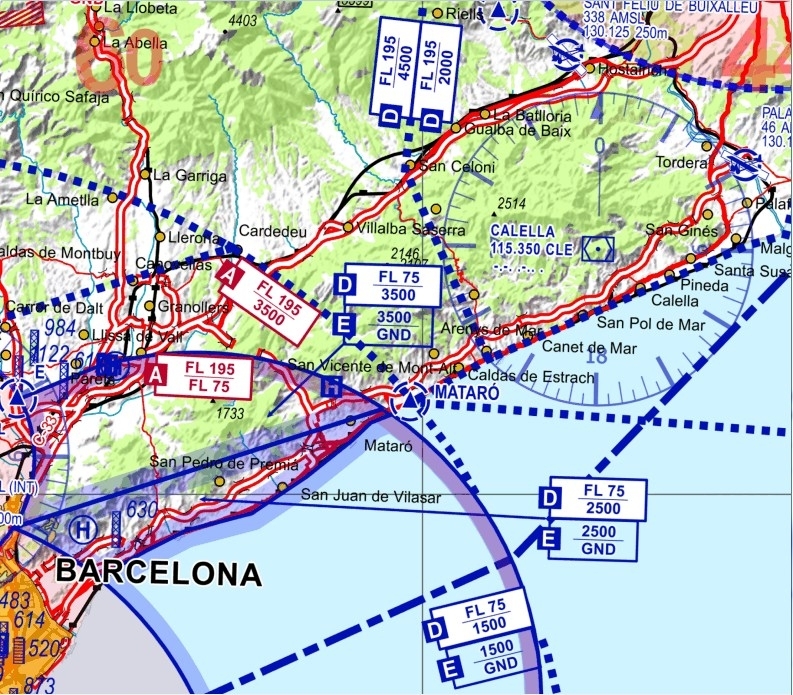 Flight Planner / Sky-Map VFR 500 Karte Spanien/Portugal