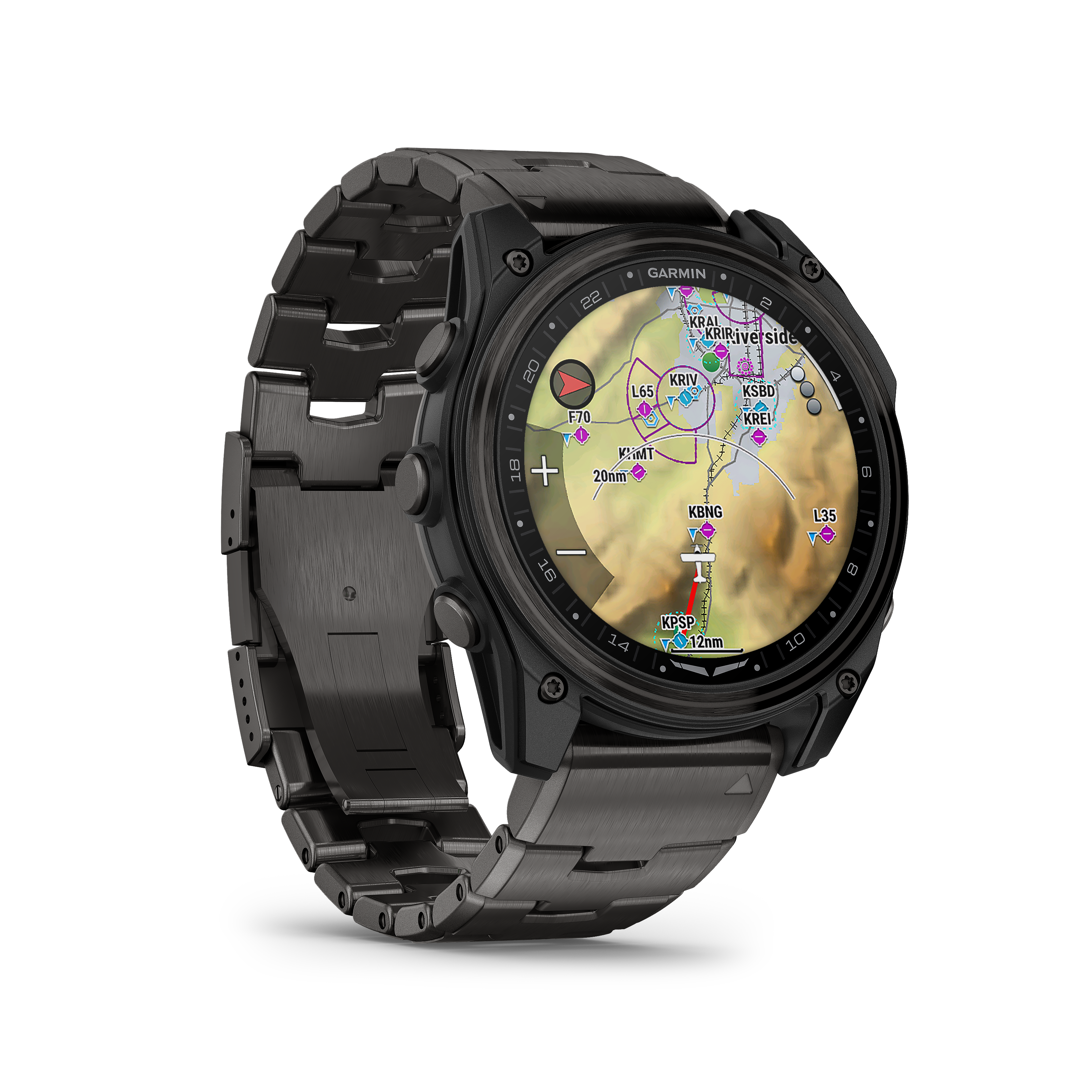 Garmin D2 Mach 2 Pilotenuhr, Titanium Armband