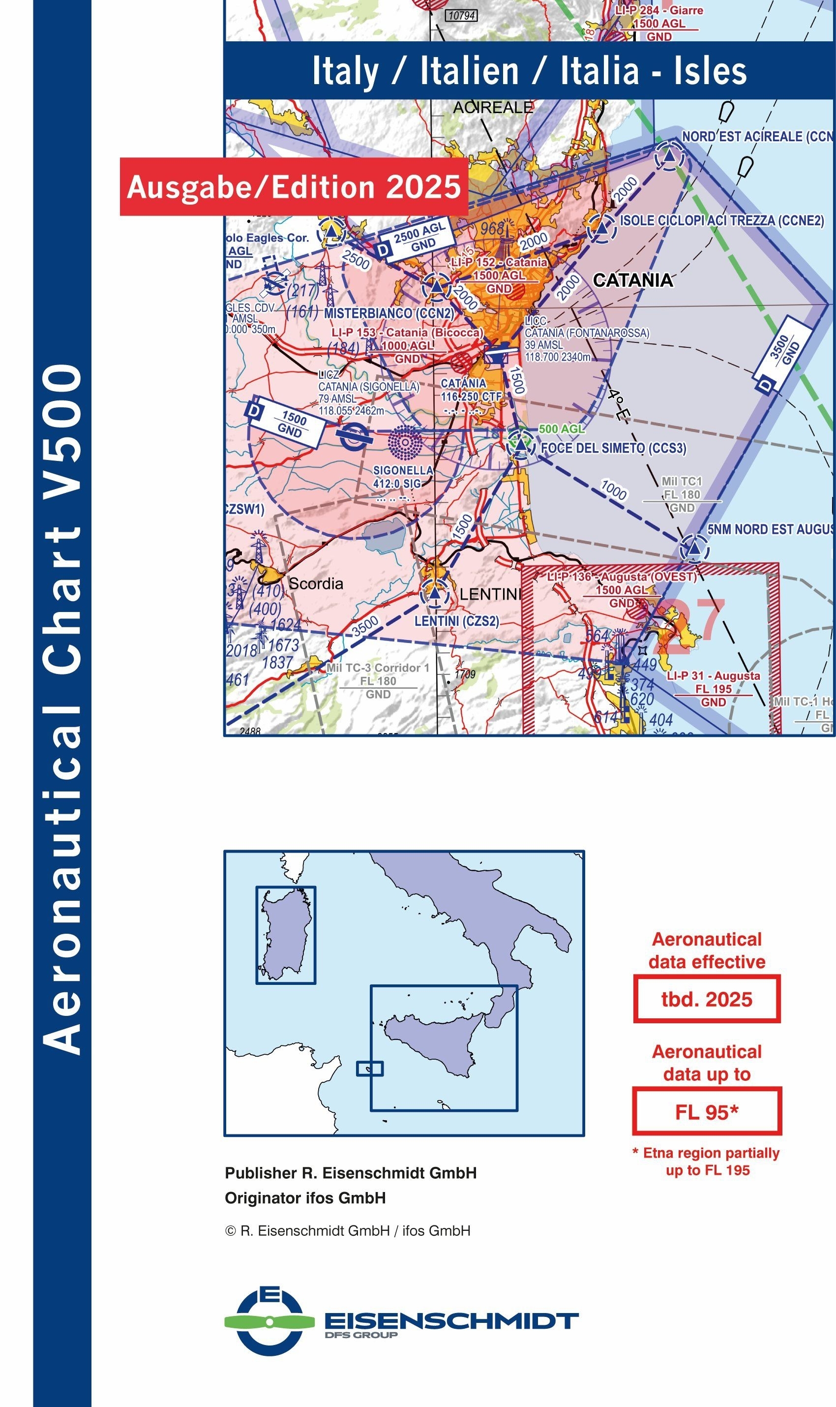 V500-Karte Italien Inseln