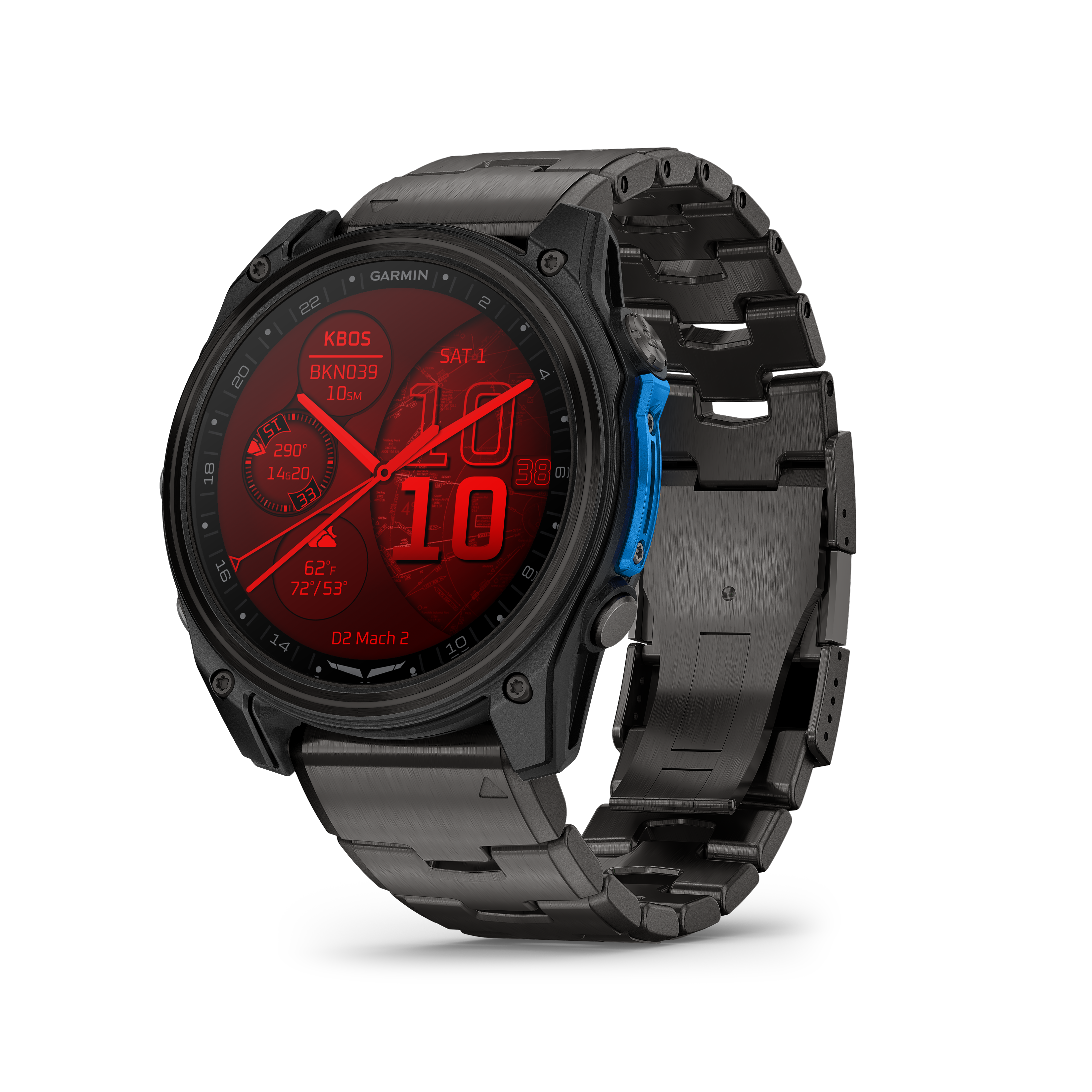 Garmin D2 Mach 2 Pilotenuhr, Titanium Armband