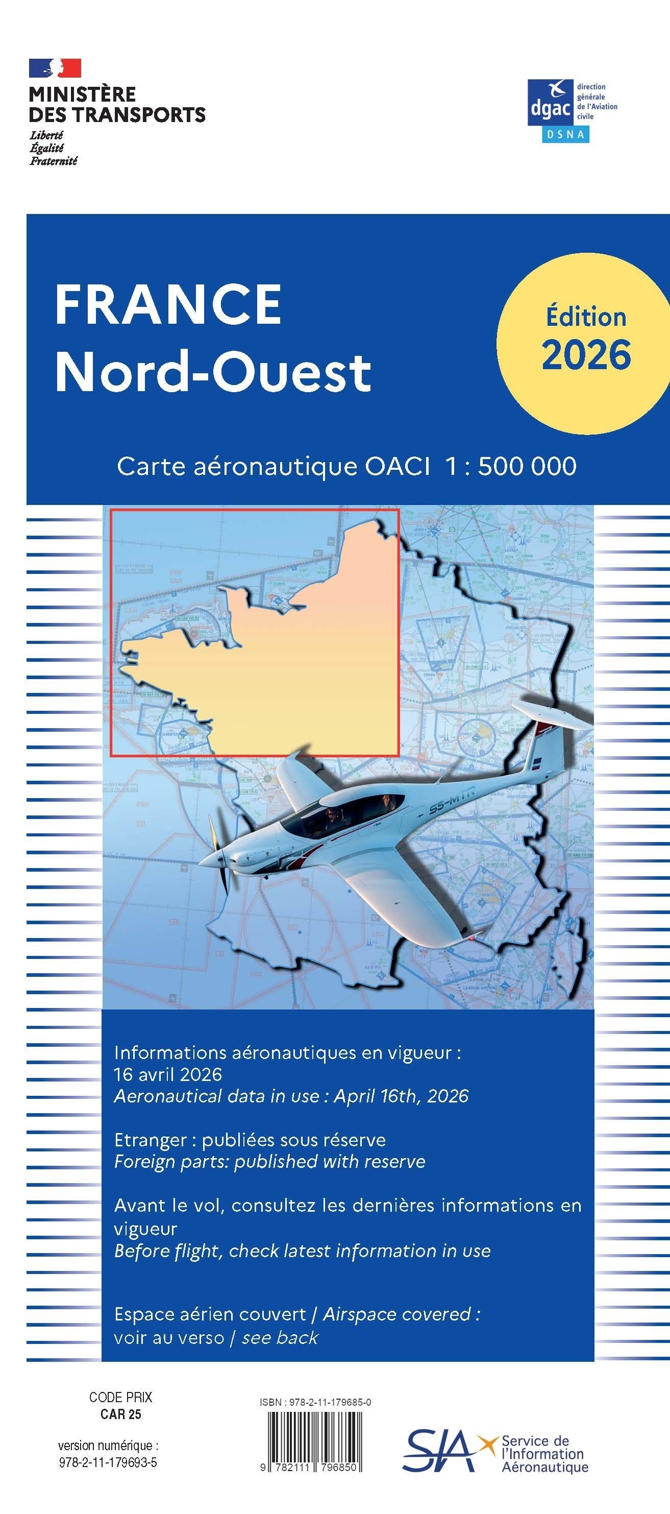 ICAO Karte Frankreich, Nord-West, Blatt 1
