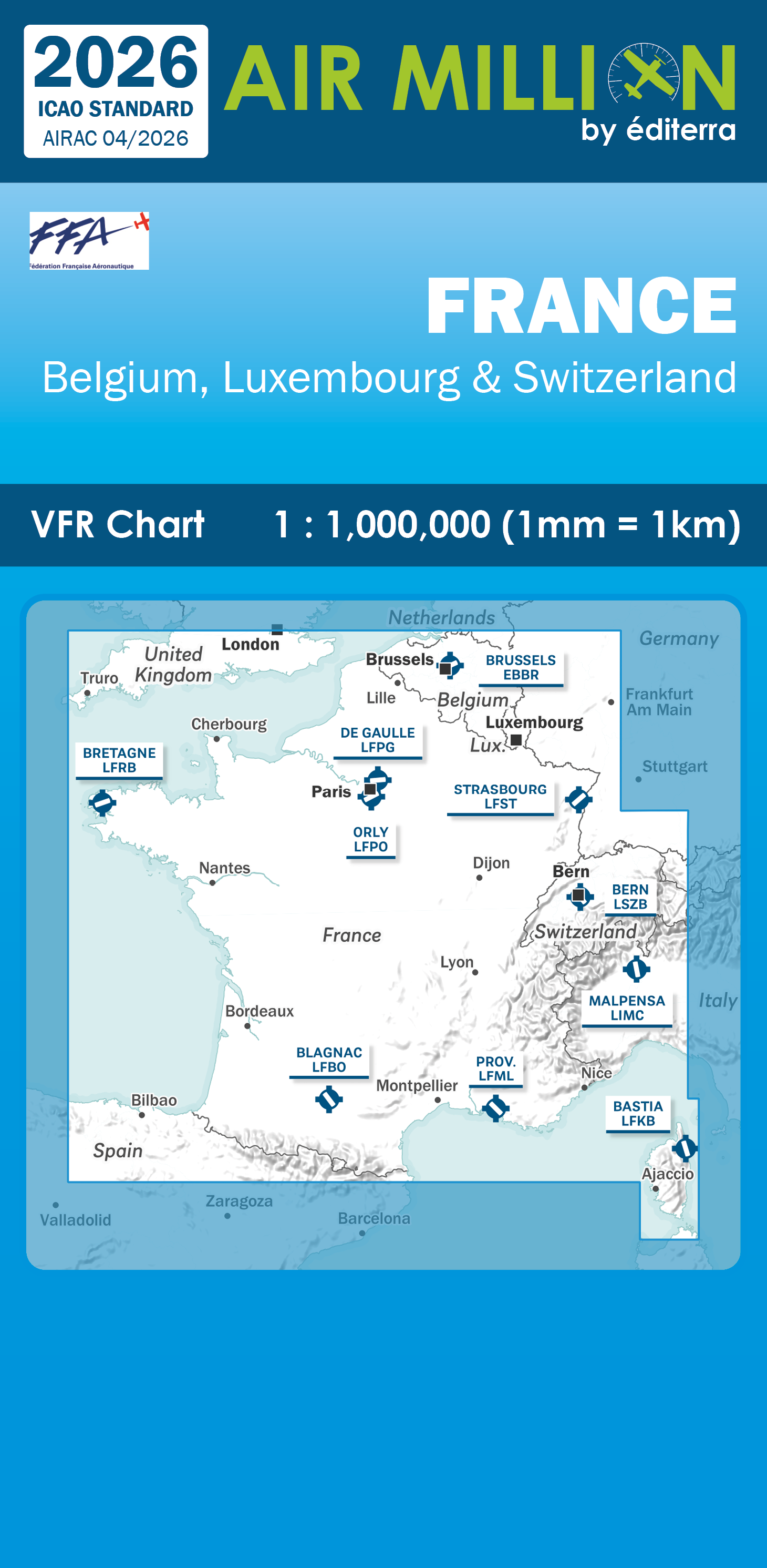 Air Million VFR Karte Frankreich