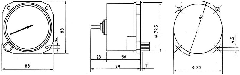 Höhenmesser 4 HM, Meßbereich 0 - 3.000 m