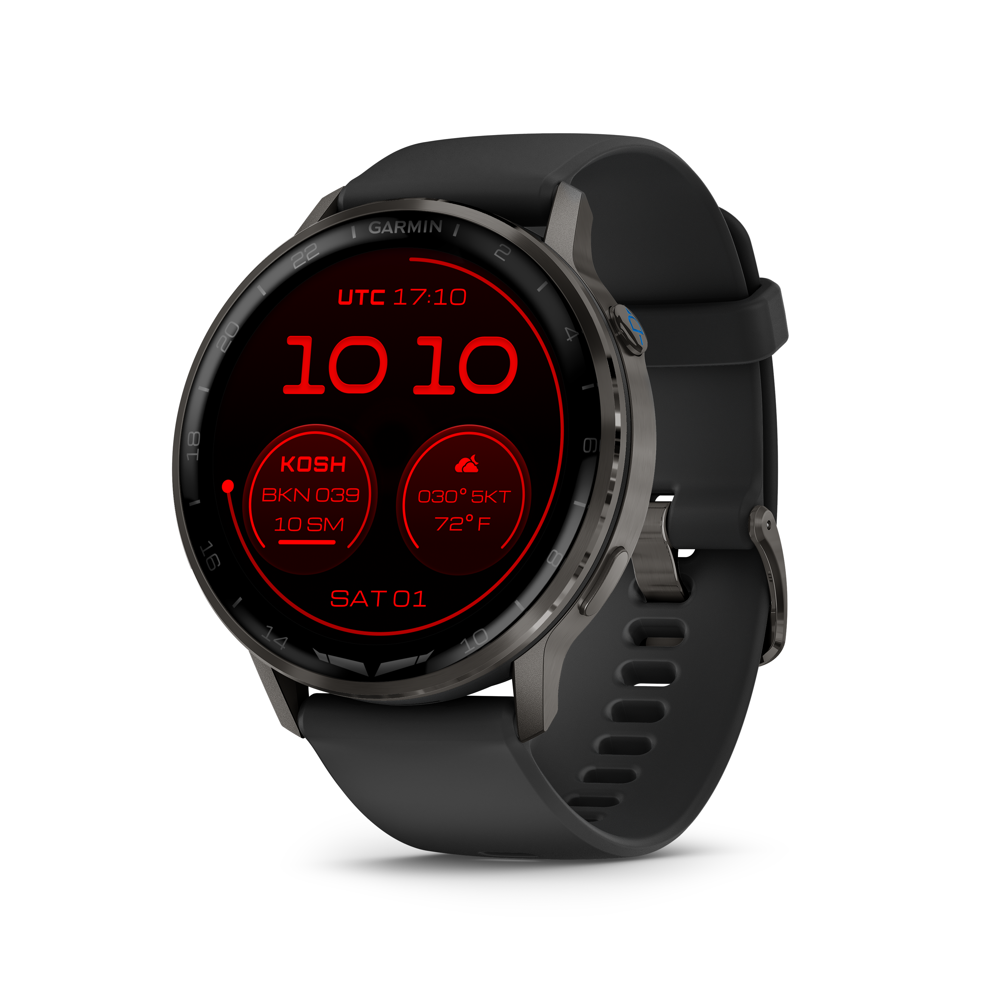 Garmin D2 Air X15 Pilotenuhr, Schwarz / Schiefer