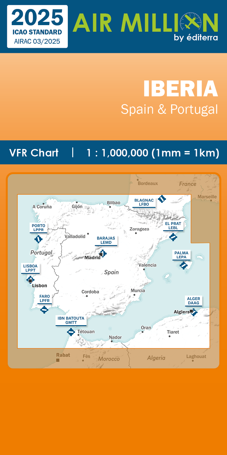 Air Million VFR Karte Spanien / Portugal