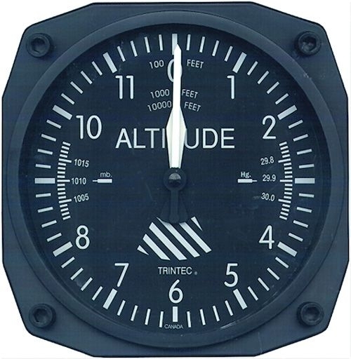 Wanduhr Höhenmesser