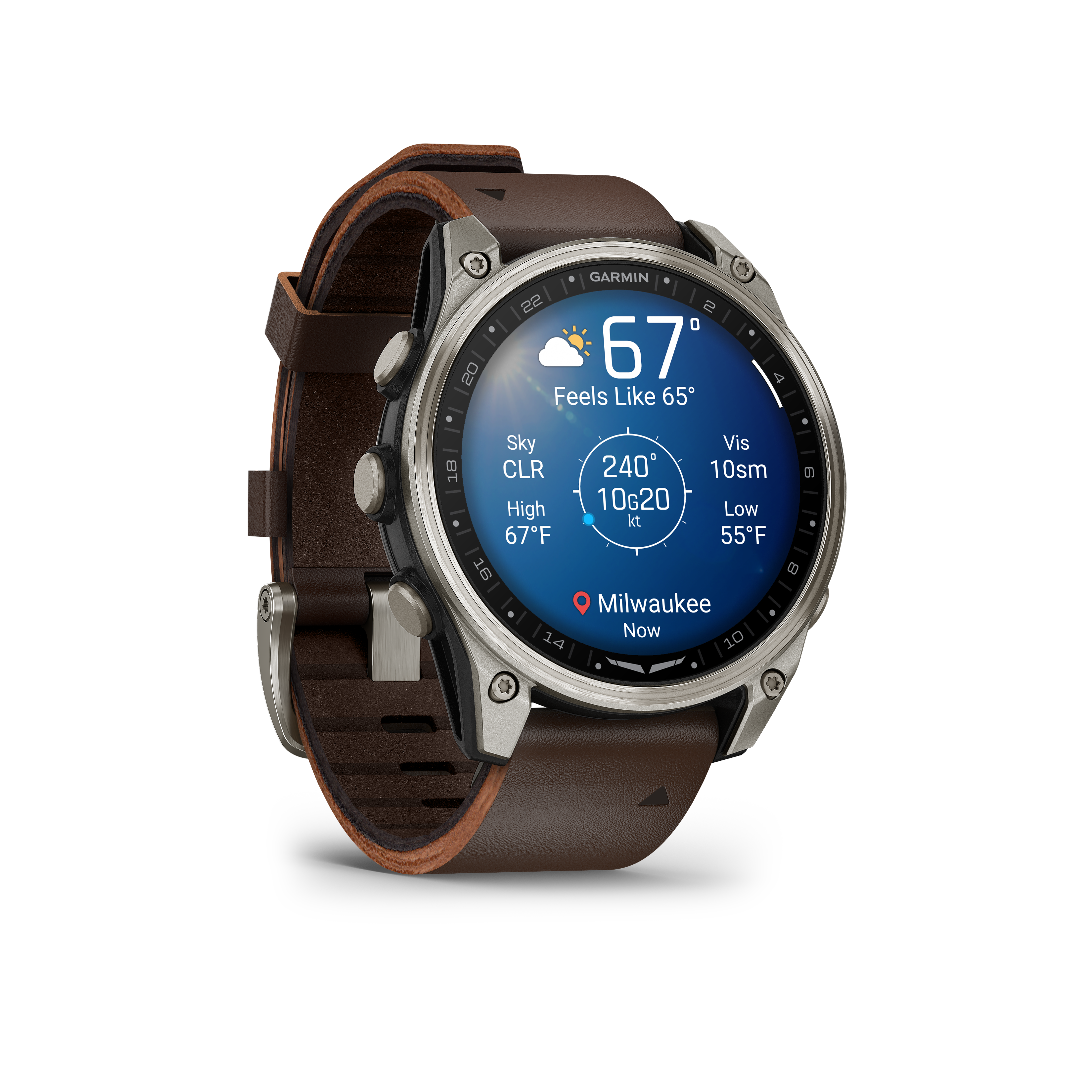 Garmin D2 Mach 2 Pilotenuhr, Leder-Armband