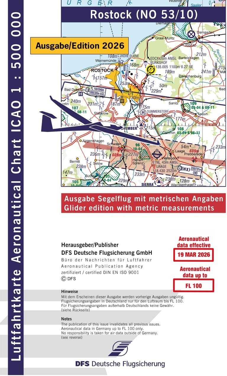 ICAO Karte Rostock Segelflug