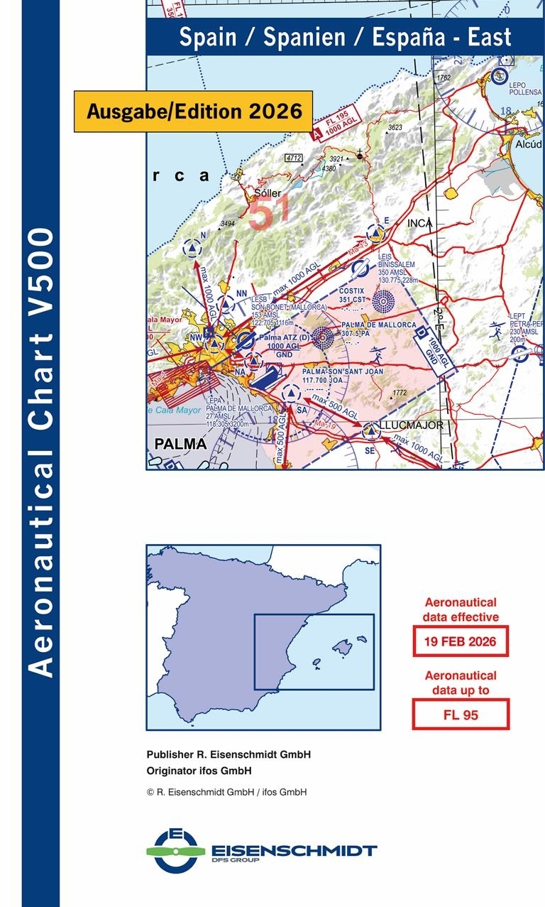 V500-Karte Spanien Ost