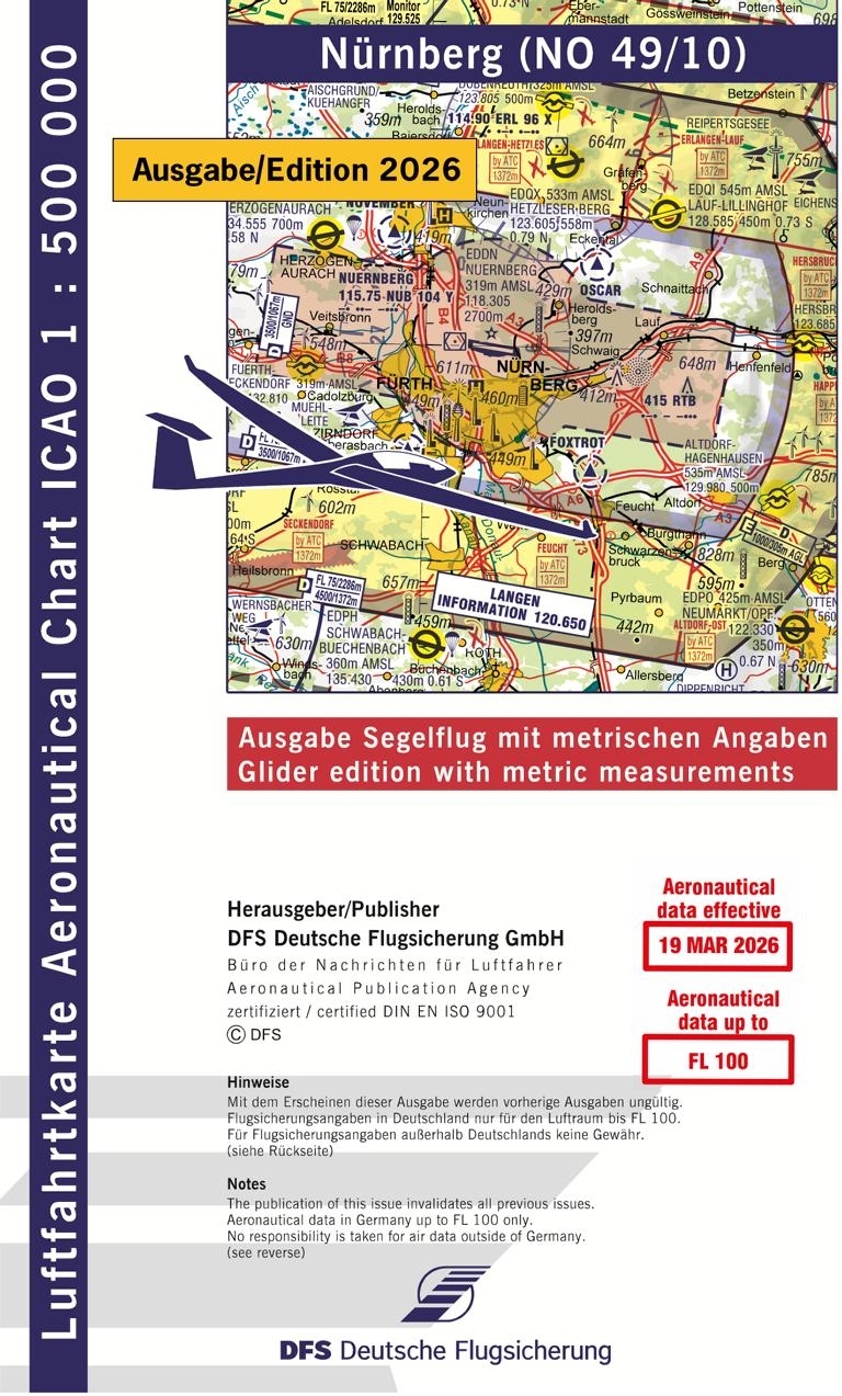 ICAO Karte Nürnberg Segelflug
