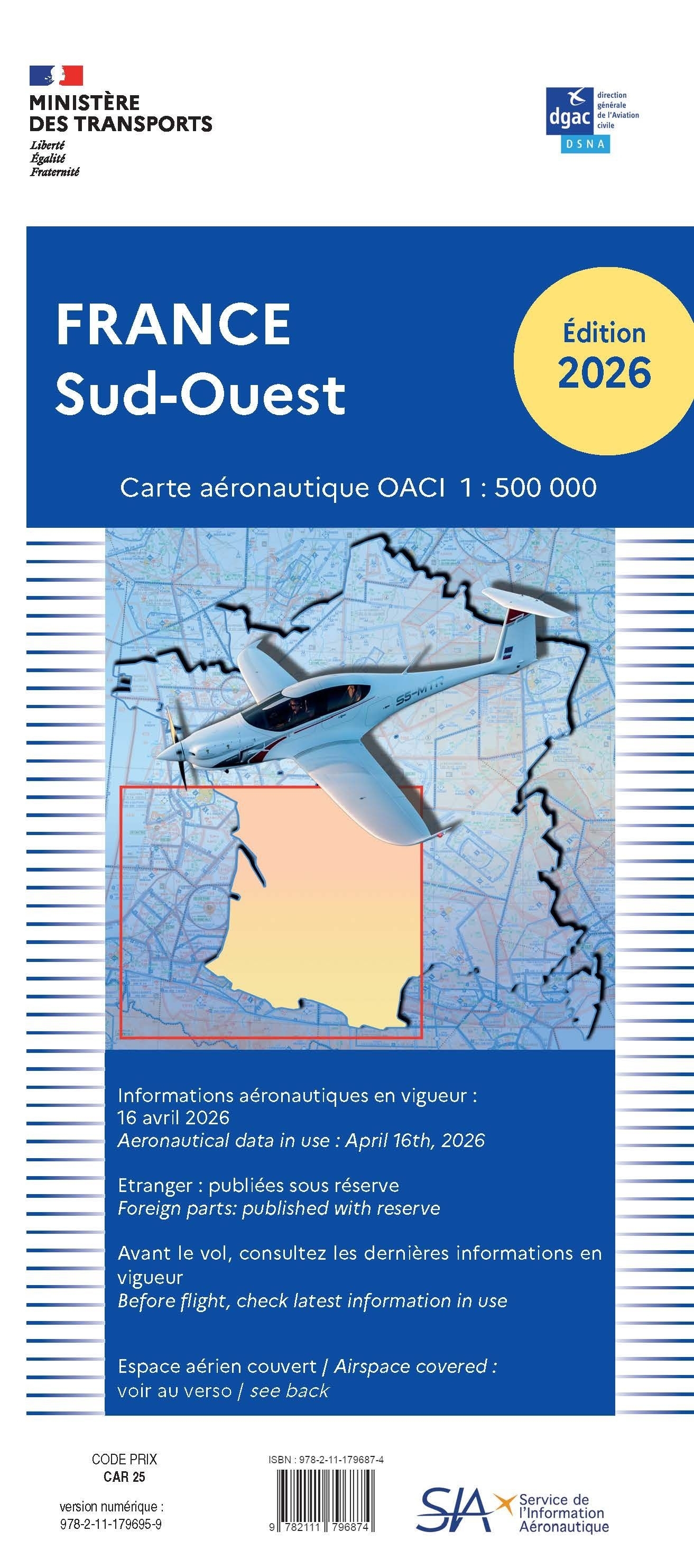 ICAO Karte Frankreich, Süd-West, Blatt 3