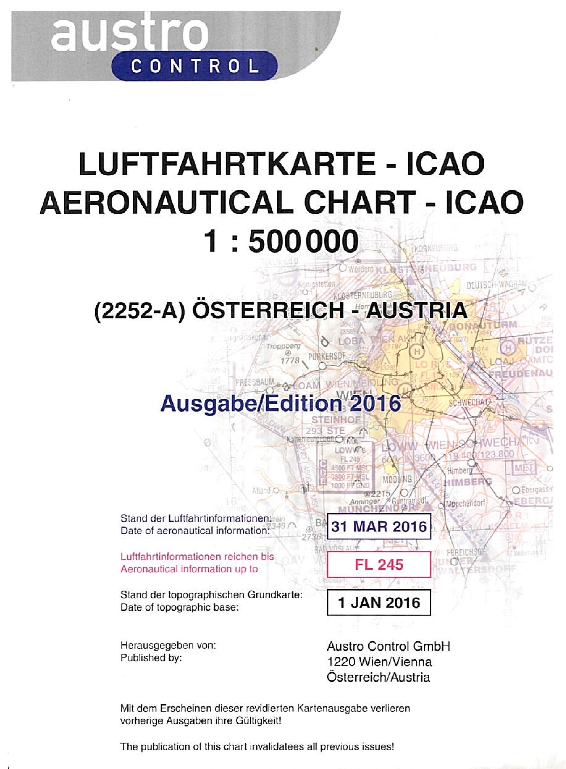 ICAO Karte Österreich, Folie