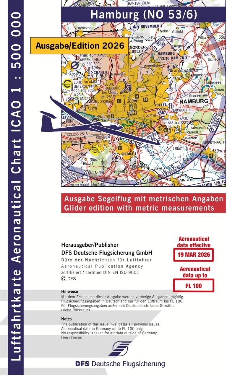 ICAO Karte Hamburg Segelflug
