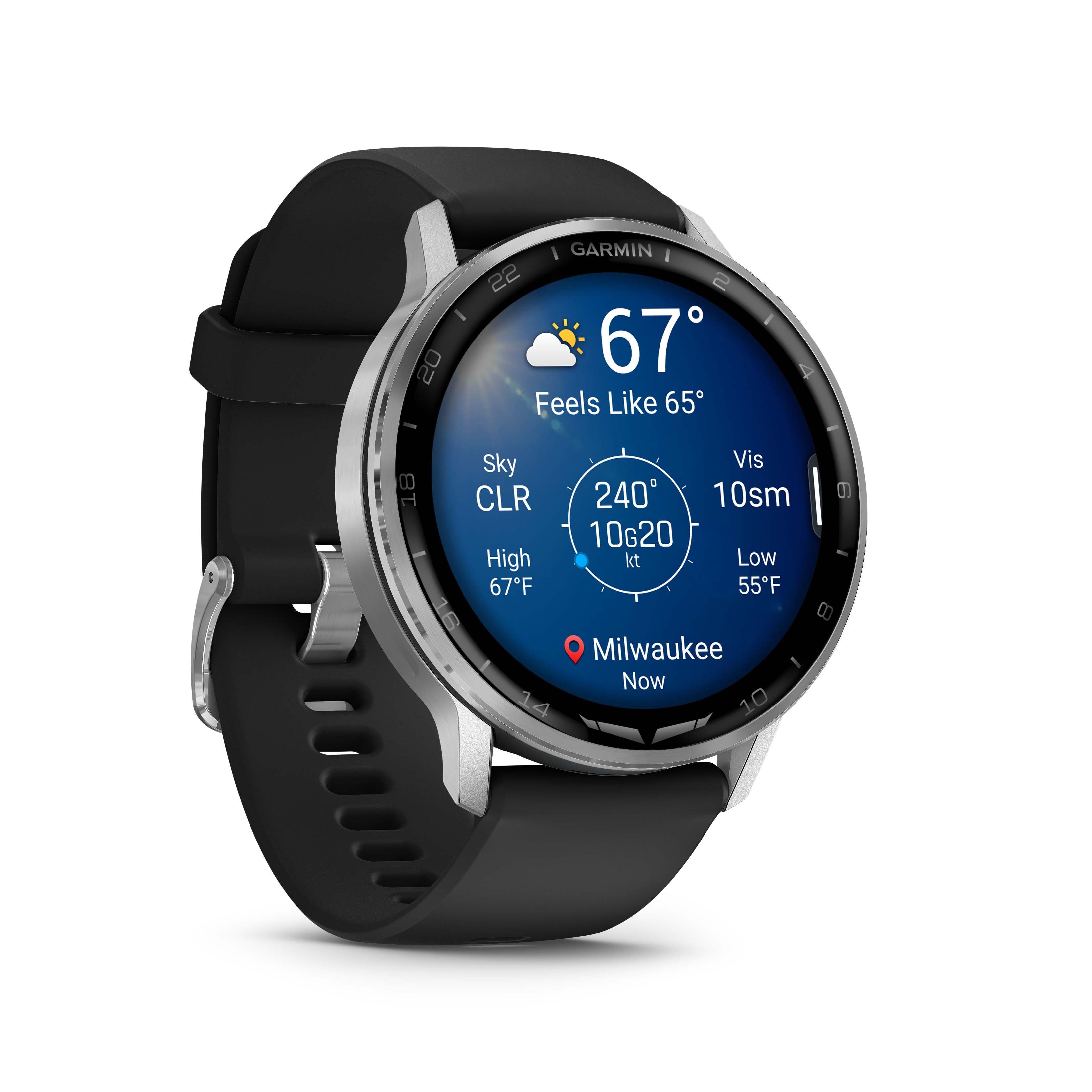 Garmin D2 Air X15 Pilotenuhr, Schwarz / Silber